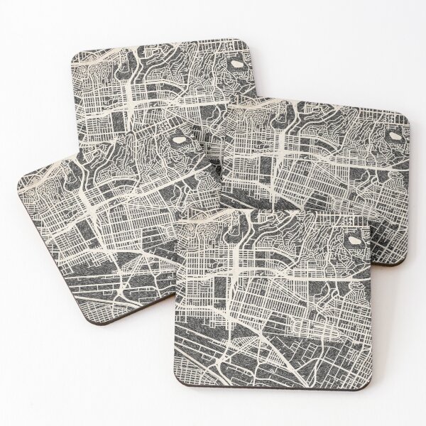 Item preview, East Los Angeles map California ink lines designed and sold by InkMaps.