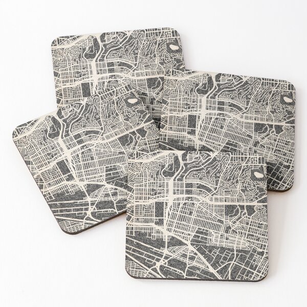 Item preview, East Los Angeles map California ink lines 2 designed and sold by InkMaps.