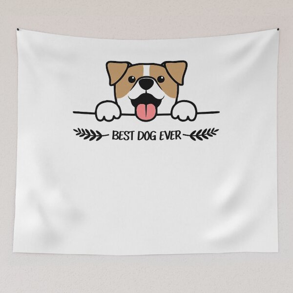 Item preview, Funny Cute Best Dog Ever Dog Looking Over Wall  designed and sold by ralphieglenden.