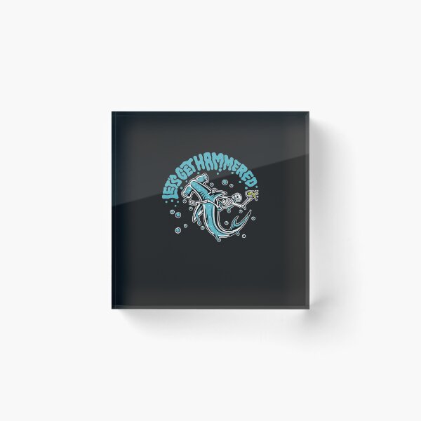 Item preview, Funny Hammerhead Shark Drinking Pun Let_s Get Hammered Party  designed and sold by ralphieglenden.