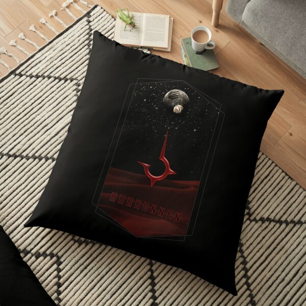 Harkonnen Logo over Dune Floor Pillow