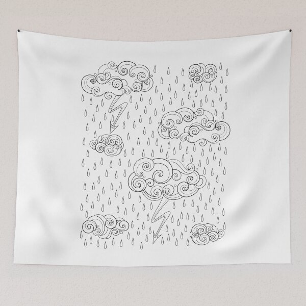 Item preview, Noncolored Fairytale Weather Forecast Print designed and sold by lissantee.