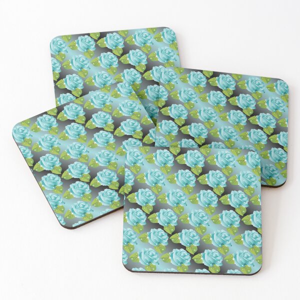 Item preview, Patrón de rosas brillantes azules designed and sold by Ayesha Saleem.