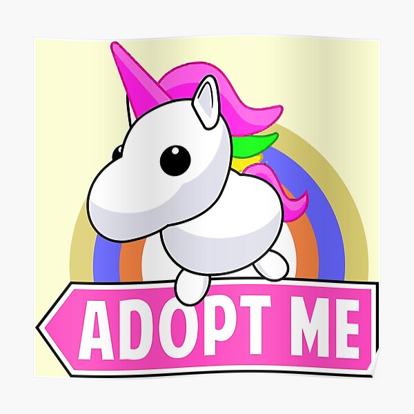Adopt Me Unicorn Posters Redbubble - in roblox adopt me how do you get a unicorn