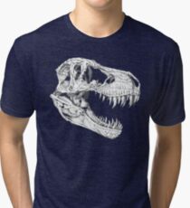 T-Rex Skull Tri-blend T-Shirt
