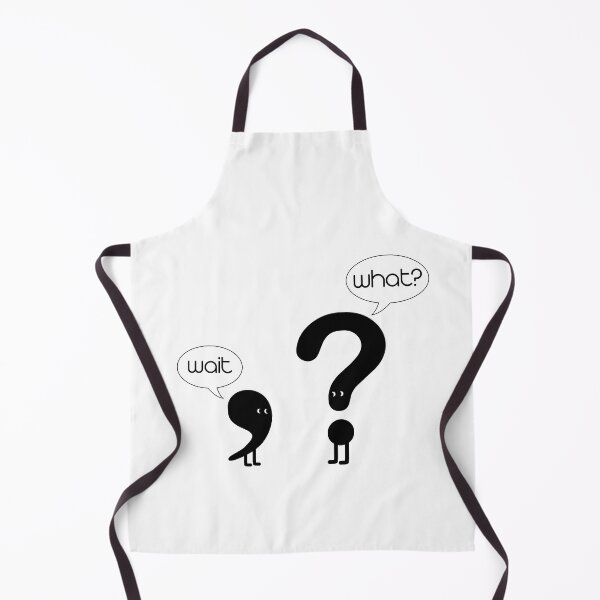 Item preview, English punctuations - Question mark and Comma dialogue minimal artwork designed and sold by Aziro-designs.