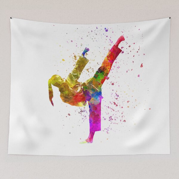 Item preview, Judo martial art in watercolor designed and sold by paulrommer.