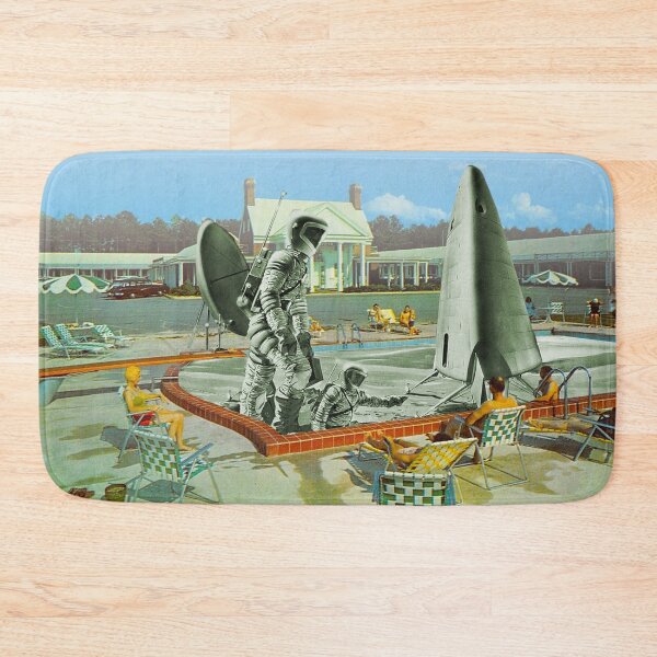 Item preview, Spacemen Astronauts in a Fifties Swimming Pool with Rocket designed and sold by KALEIDOSCOPE UK.