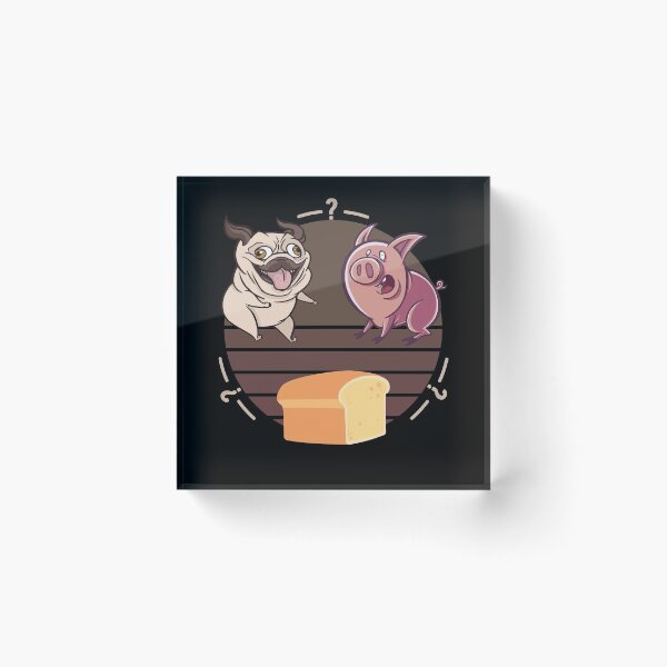 Item preview, Funny Pug, Dog Pig Loaf of Bread, Cute Pug Loaf Artificial Intelligence malfunction meme  designed and sold by Ransyn Art.