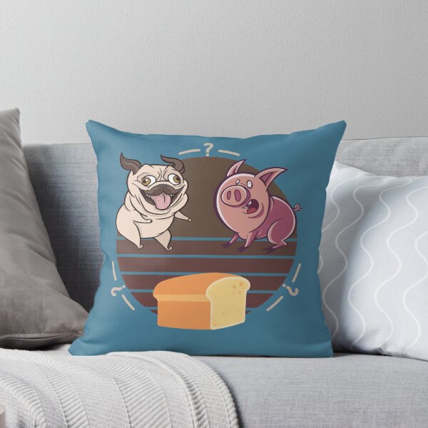 Item preview, Funny Pug, Dog Pig Loaf of Bread, Cute Pug Loaf Artificial Intelligence malfunction meme  designed and sold by Ransyn Art.