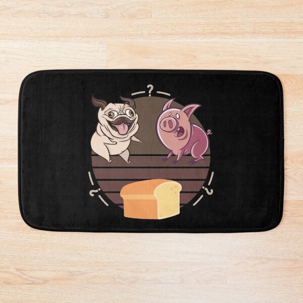 Item preview, Funny Pug, Dog Pig Loaf of Bread, Cute Pug Loaf Artificial Intelligence malfunction meme  designed and sold by Ransyn Art.