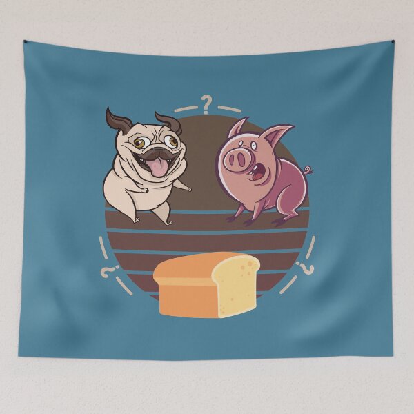 Item preview, Funny Pug, Dog Pig Loaf of Bread, Cute Pug Loaf Artificial Intelligence malfunction meme  designed and sold by Ransyn Art.