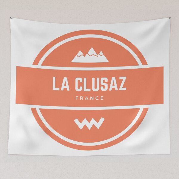 Item preview, La Clusaz France French Alps Mountain Snowboard Ski Resort Vintage Logo designed and sold by Vintage-TM.