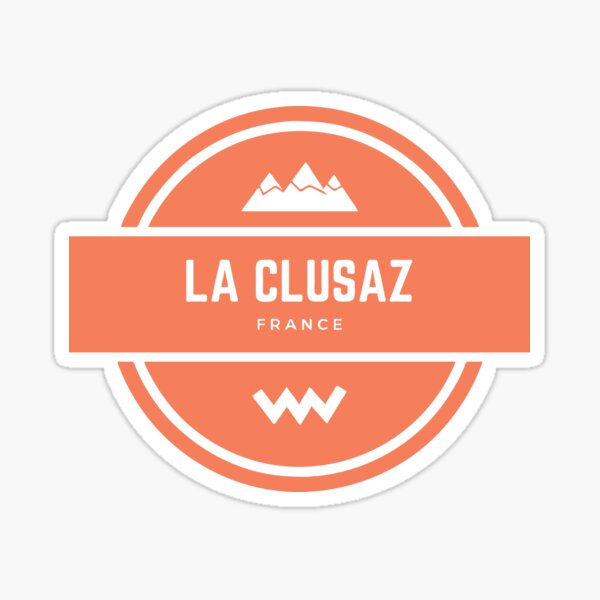 "La Clusaz France French Alps Mountain Snowboard Ski Resort Vintage