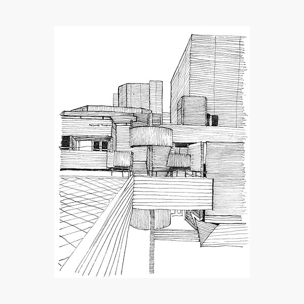 Item preview, National Theatre Illustration  designed and sold by Anna-Moncur.