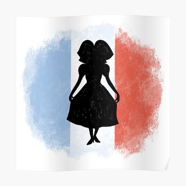 Alsace girl French flag Poster