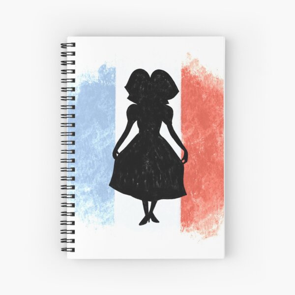 Alsace girl French flag Spiral Notebook