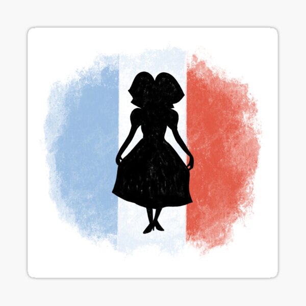 Alsace girl French flag Sticker