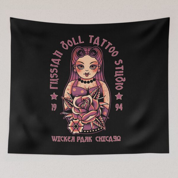 Item preview, Russian Doll Tattoo Studio Design, Wicker Park Chicago designed and sold by Proverbial Wisdom Design.