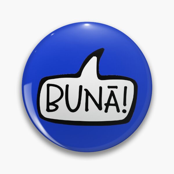 Item preview, Bunā! Romanian Greeting Hello Speech Bubble, Romania, Buna designed and sold by Celticana.