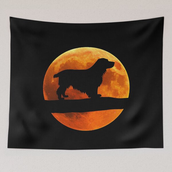 Aperçu de l'œuvre Silhouette de chien Cocker Spaniel Lune créée et vendue par alaechamlal.