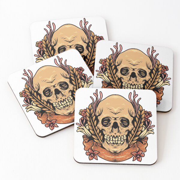 Item preview, Horror Skull With Floral Banner Shirt designed and sold by YSNbr.