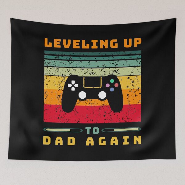 Item preview, Leveling Up To Dad Again - Funny Retro Vintage Mom Dad Gaming Quote , Gaming Controller Design Gift Idea designed and sold by hattem.