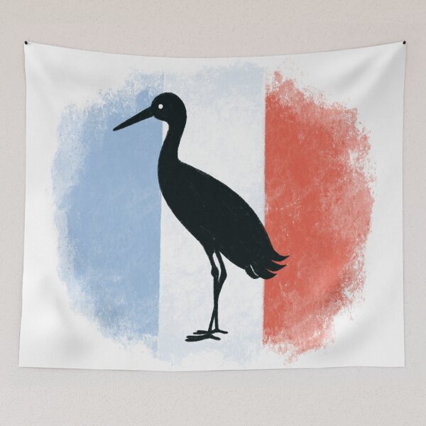 Item preview, Alsace stork French flag designed and sold by Agnes de Bezenac.