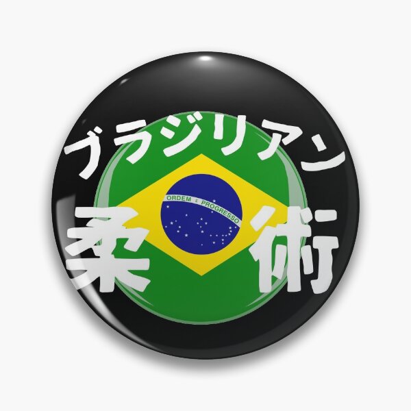 Item preview, Jiu Jitsu brasileño BJJ, bandera brasileña con JiuJitsu en escritura japonesa 柔術 designed and sold by Click-Like.