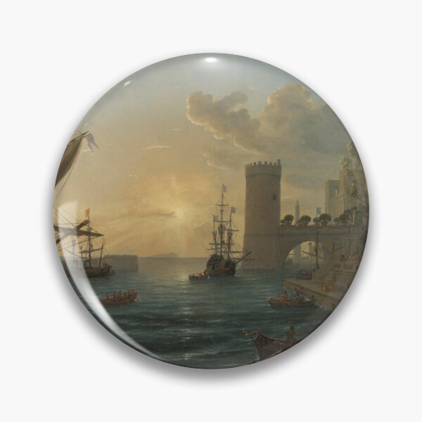 Item preview, Seaport with the Embarkation of the Queen of Sheba - Claude Lorrain designed and sold by Vintage Designs +.