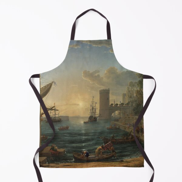 Item preview, Seaport with the Embarkation of the Queen of Sheba - Claude Lorrain designed and sold by Vintage Designs +.