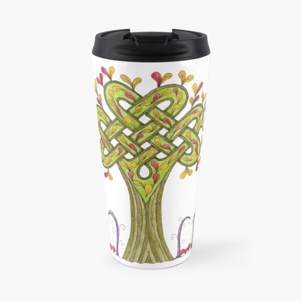 Whimsical Celtic Tree Travel Coffee Mug