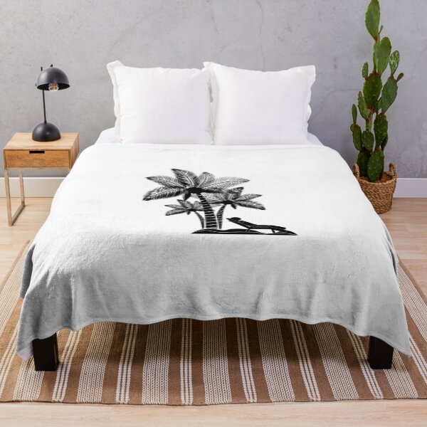 Item preview, Black and white palm tree summer relax at beach designed and sold by Strale25kv.