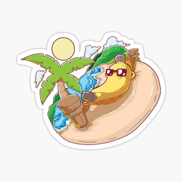 Banana Summer Kawaii Sticker