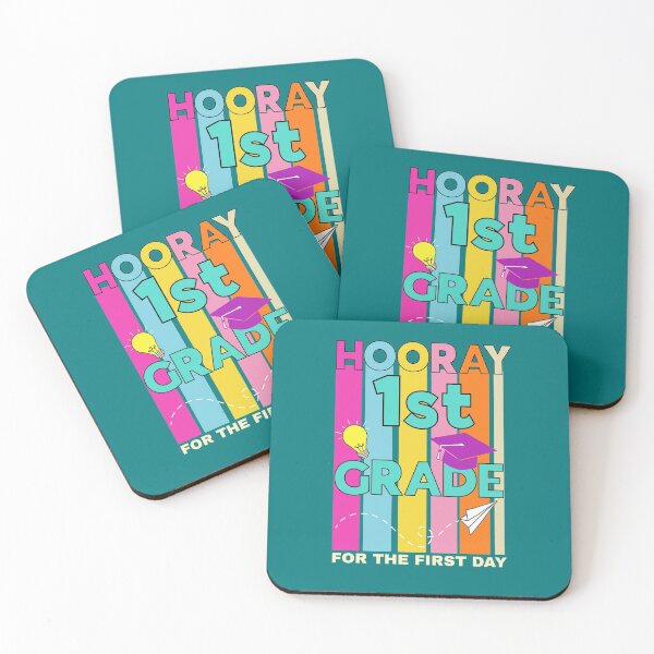 Item preview, hooray 1st grade for the first day back to school  designed and sold by champagnemoment.