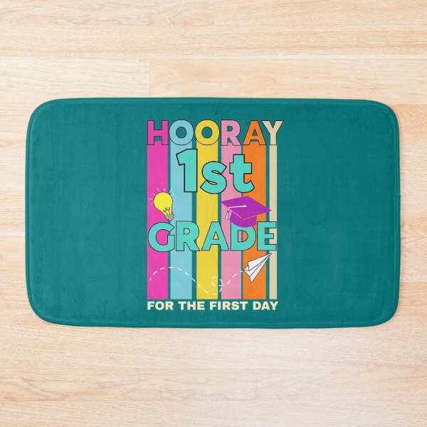Item preview, hooray 1st grade for the first day back to school  designed and sold by champagnemoment.