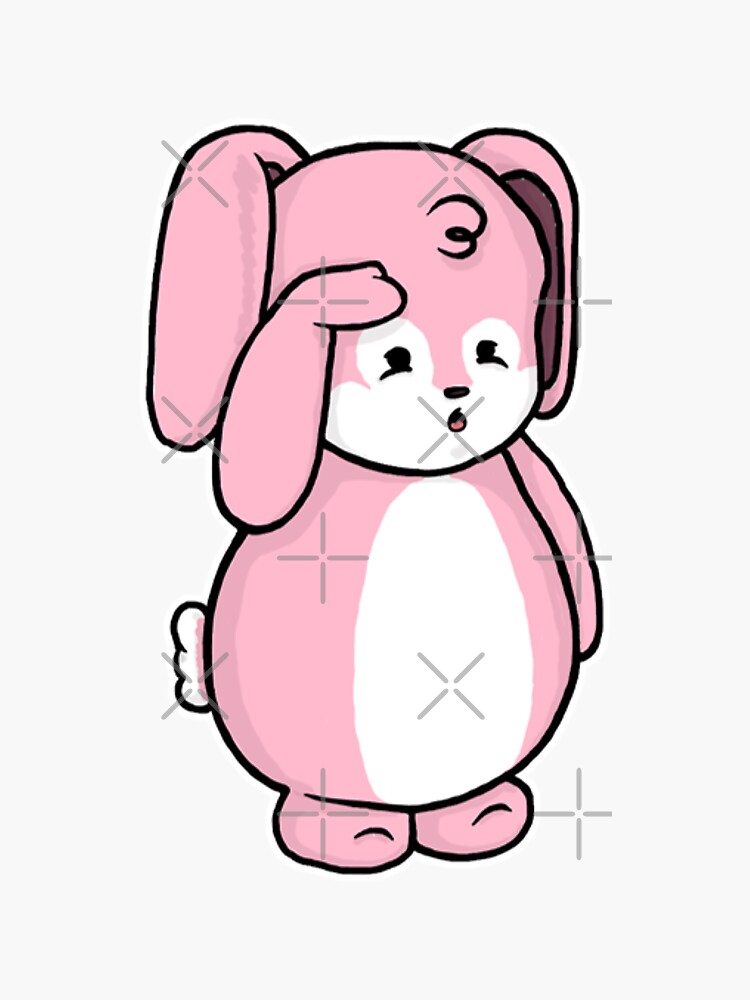 Anybunny There Pink X Black Sticker For Sale By The Krisney Way Redbubble