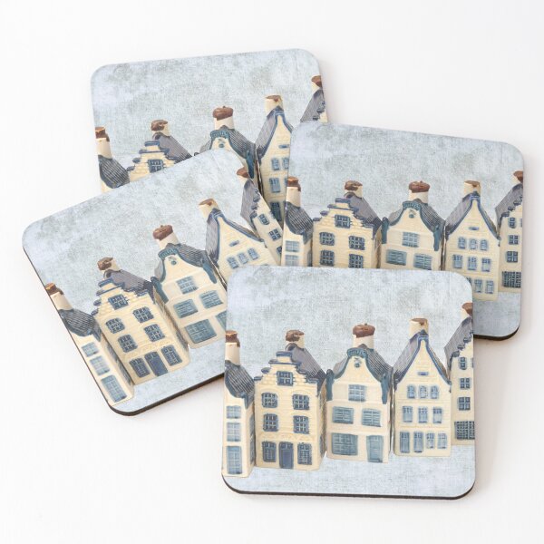 Item preview, Row of five delft blue houses  designed and sold by Photopat.