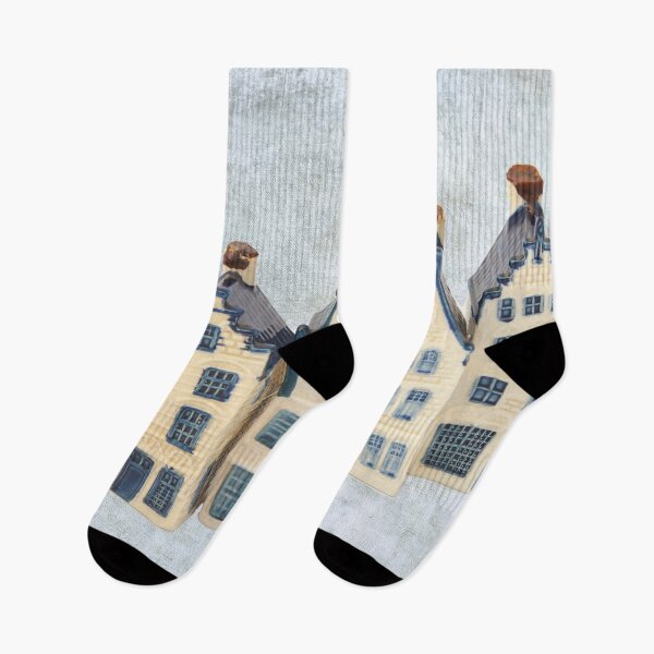 Item preview, Row of five delft blue houses  designed and sold by Photopat.