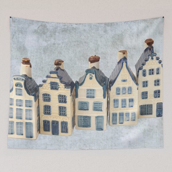 Item preview, Row of five delft blue houses  designed and sold by Photopat.