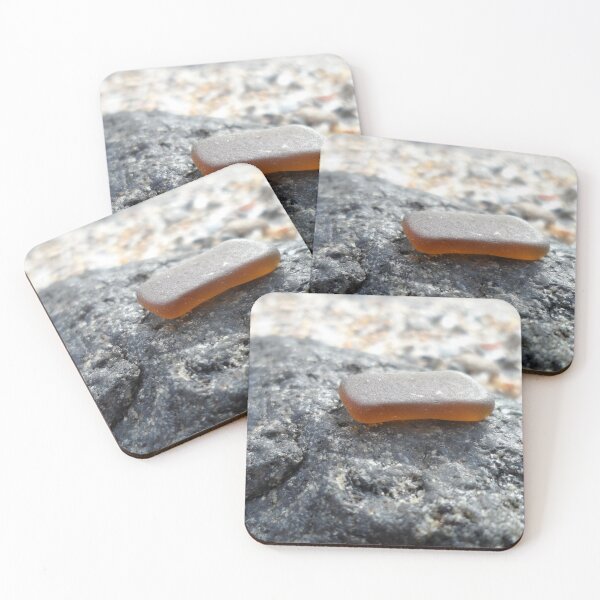 Item preview, Golden Brown Sea Glass on Rock at Beach designed and sold by Beachy.