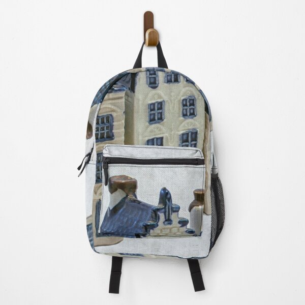 Item preview, Five Delft blue houses in a row designed and sold by Photopat.