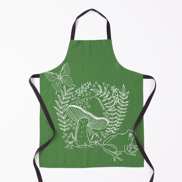 Item preview, Cottagecore mushroom frog and butterfly frogcore designed and sold by All Things Wild.