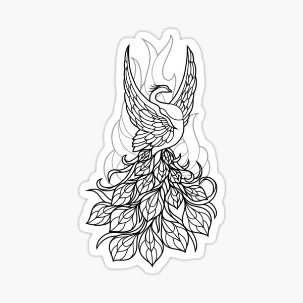 Phoenix - Black Sticker
