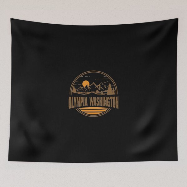 Aperçu de l'œuvre Vintage Olympia Washington Mountain Randonnée Impression Souvenir créée et vendue par enstacee75.