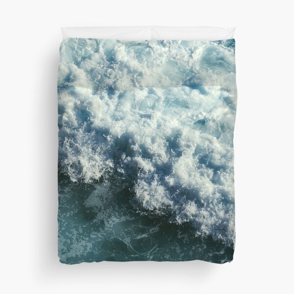 Blue Ocean Waves Duvet Cover