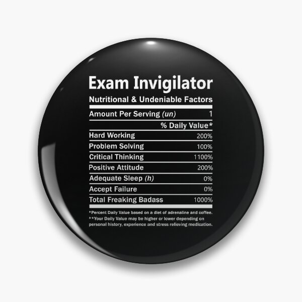 Item preview, Exam Invigilator T Shirt - Nutritional And Undeniable Factors Gift Item Tee designed and sold by merystowe1.