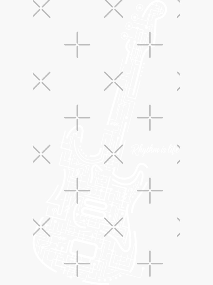 "rhythm electric guitar worship" Sticker for Sale by johndesignwaves