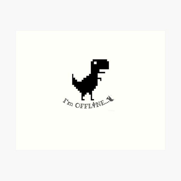 Dinosaur game offline | Art Board Print