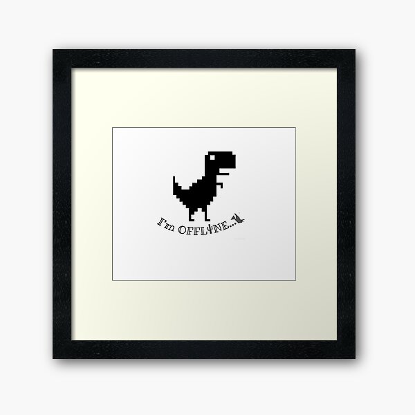 Night Offline T-Rex Game - Google Dino Run Art Board Print for